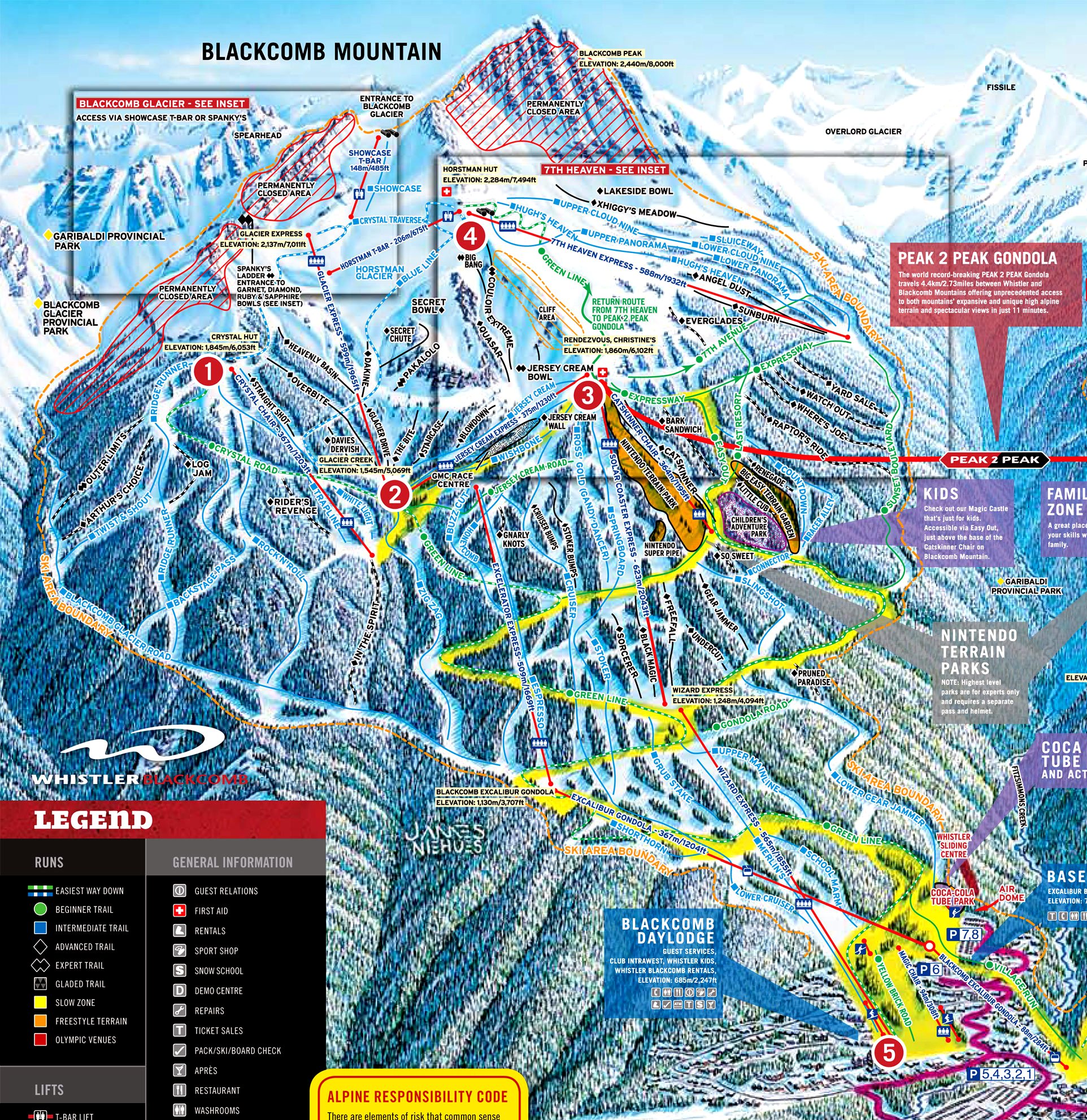 Whistler-Blackcomb Ski Map - skiflicks.com