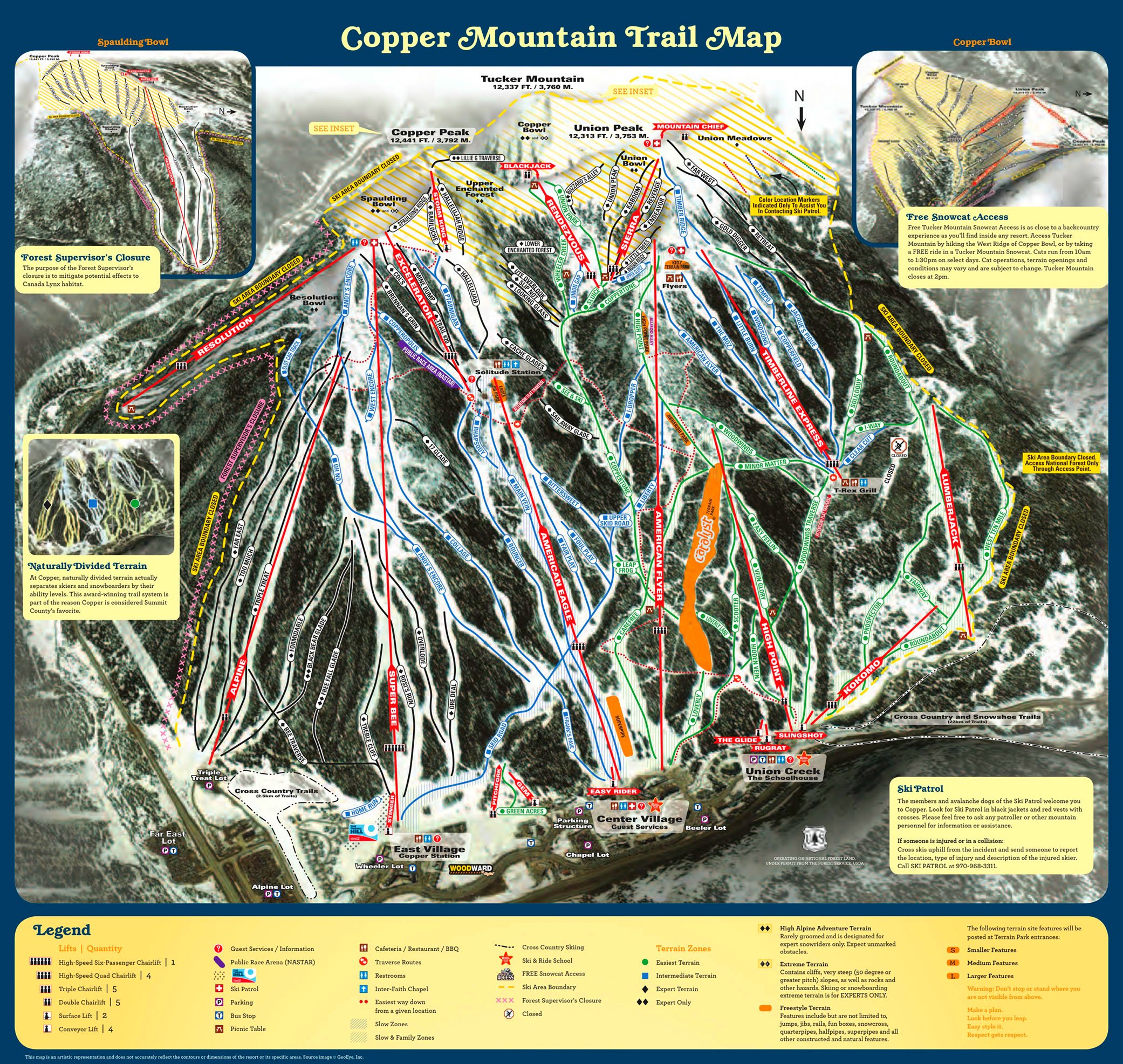 Copper Mountain Ski Map