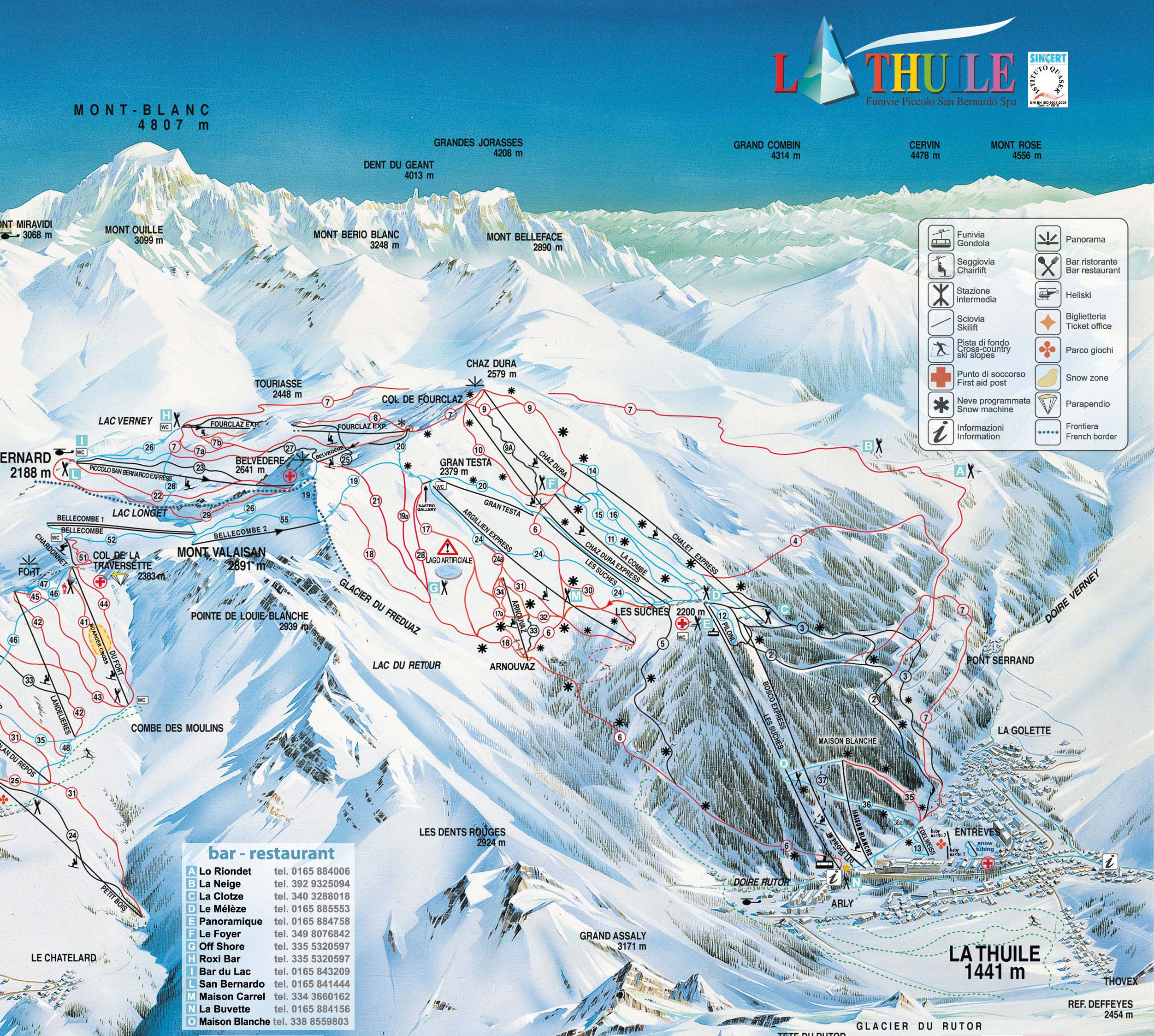 La Thuile Piste Map