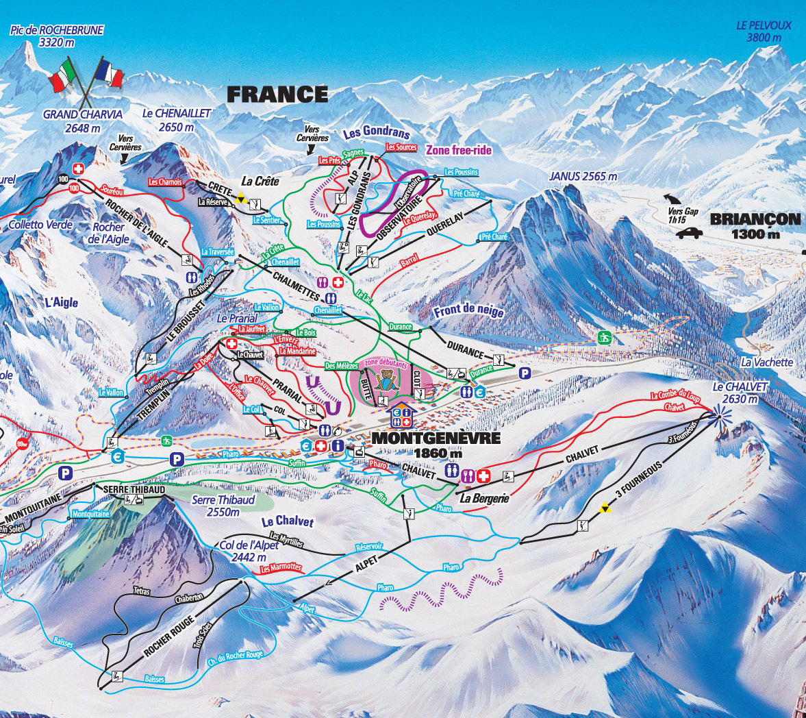 Montgenevre Ski Map 
