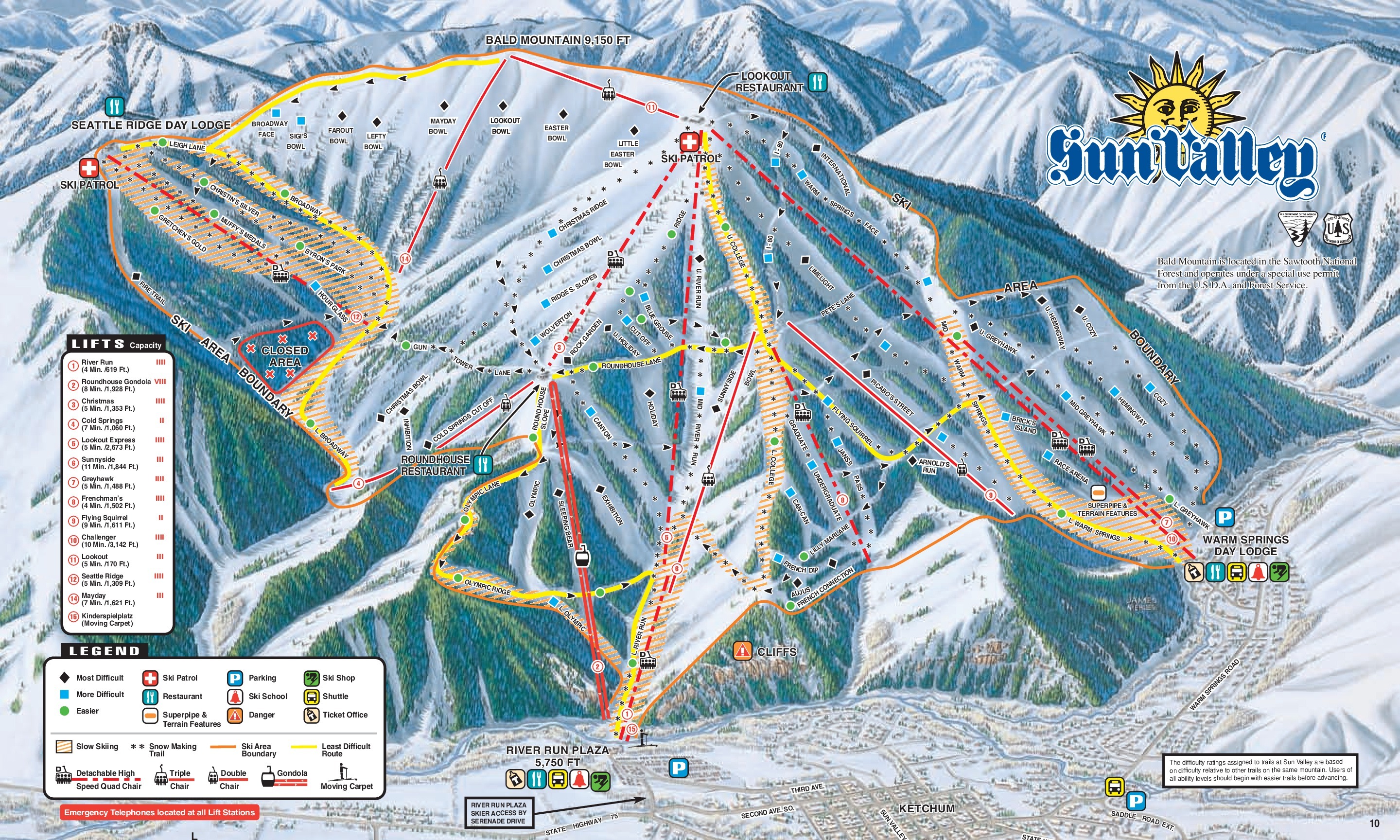 Sun Valley Ski Map